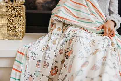 Copper Pearl Jumbo Premium Knit 3 Layer Stretchy Throw Blanket Cindy