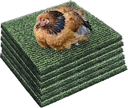 6 Pack Nesting Pads for Chicken Coop 12” x 12” Chicken Nesting Pads Washable Plastic Nesting Box Pads Chicken Coop Accessories for Chicken Hen Box Laying Eggs (Green)