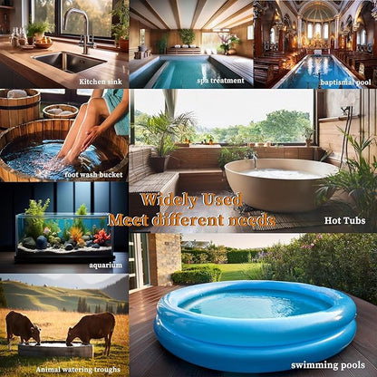 2000W Submersible Hot Tub and Pool Electric Portable Immersion Water Heater with WiFi Timer, and Auto Shut Off for Above Ground Pool, Bathtub, Swimming pool, Inflatable Pool & Baptism pool