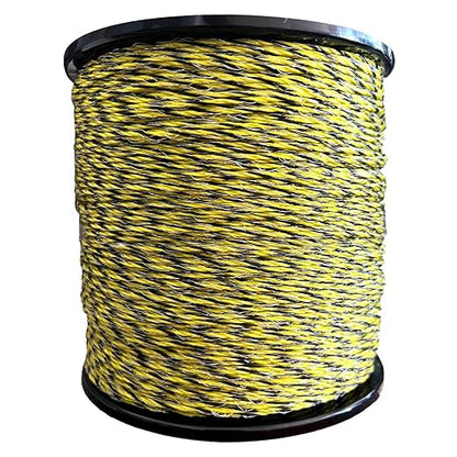 Upgraded Electric Fence Polywire 3366 feet 1026 Meters,1/8 Diameter Portable Electric Fencing Polywires, 6 Stainless Steel Strands for Reliable Conductivity and Corrosion Resistant