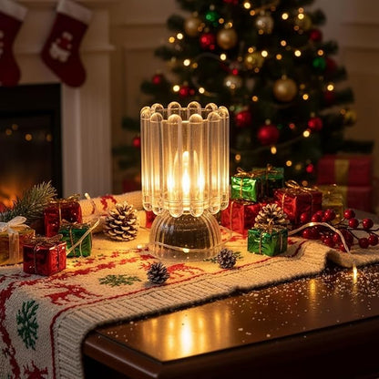 Battery Operated Lamp with Auto-Off Timer, Cordless Table Night Light