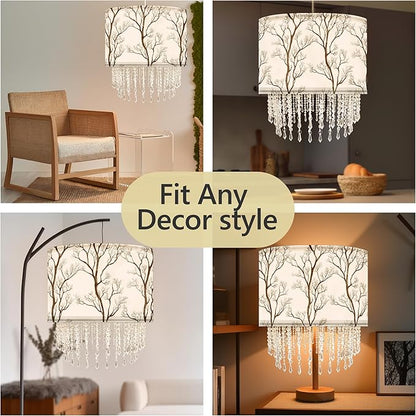 Winter Tree Branch Lamp Shade