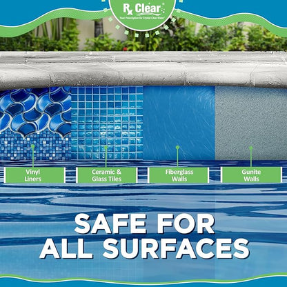 Rx Clear 3" Inch Stabilized Chlorine Tablets | 1200 Lbs | Individual Chlorinating Tabs | Sanitizing Swimming Pools | Long Lasting, Slow Dissolving, UV Protected (24 x 50 LB Buckets)