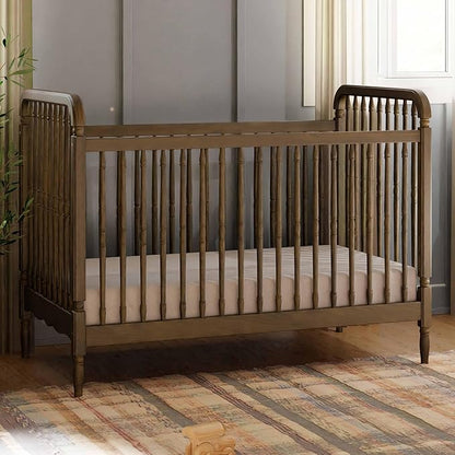 Namesake Liberty 3-in-1 Convertible Spindle Crib with Toddler Bed Conversion Kit in Natural Walnut, Greenguard Gold and FSC® Certified