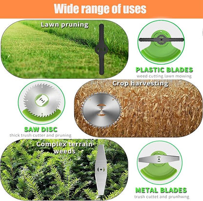 21V String Trimmer Cordless Battery Powered Weed Wacker, 2 X 2.0Ah Battery and a Charger, Brush Cutter Lawn Mower Edger Lawn Tool for Garden and Yard