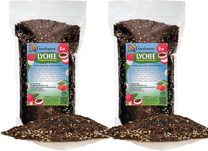 GARDENERA Premium Lychee Potting Soil Mix - Perfect Balance of Nutrients, Drainage, and Aeration for Thriving Lychee Trees - 10 Quart