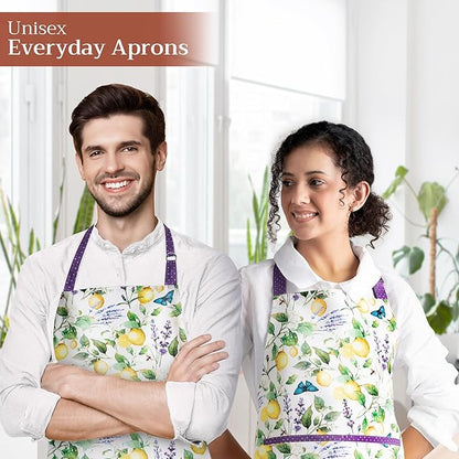 Maison d' Hermine 100% Cotton Apron for women with Pocket Kitchen Chef Apron for Men Cooking Easter Decorations