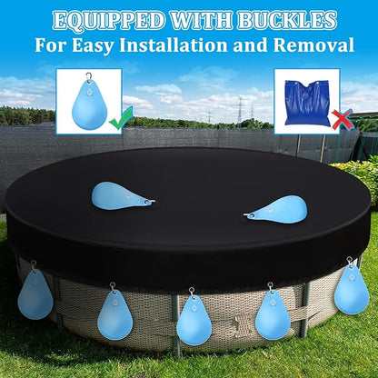 Hungdao 6 Pack Pool Cover Weights with Hooks Above Ground Hanging Water Bags Leakproof Thick PVC Swimming Pool Cover Tarp Weights Winter Antifreezing for Above Ground Closing Kit, 13.5 x 9 Inch