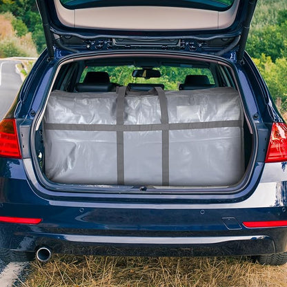 6 Pcs 66 Gallon Large Moving Bags with Zipper and Handles Foldable Storage Duffle Bags Heavy Duty Extra Large Totes for College Dorm Travel Clothes Blankets Bedding Moving (Silver)