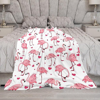 Flamingo Blanket for Girls, Women, and Kids - Soft Warm Cozy Fleece Throw for Couch, Sofa, Bed - Pink Gift for Flamingo Lovers - 60"x80"