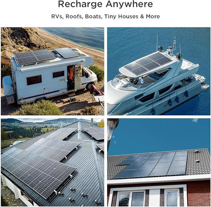 N-Type 16BB 200W Bifacial Solar Panel, 200 Watt Solar Panel 12V, 25% High Efficiency Monocrystalline PV Module for RV Camper Marine Home Rooftop Power Station Off-Grid Systems (1 Pack 200W)