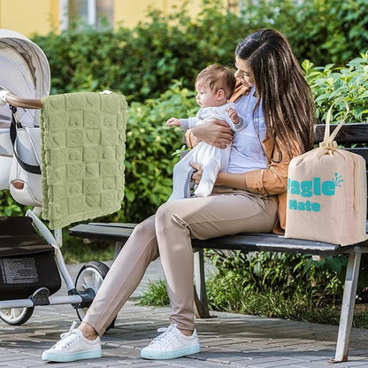 4 Pcs Baby Blankets for Boys Soft Toddler Small Blanket for Daycare, Fleece Kid Mini Blanket for Crib Baby Shower, 30 X 40, Green