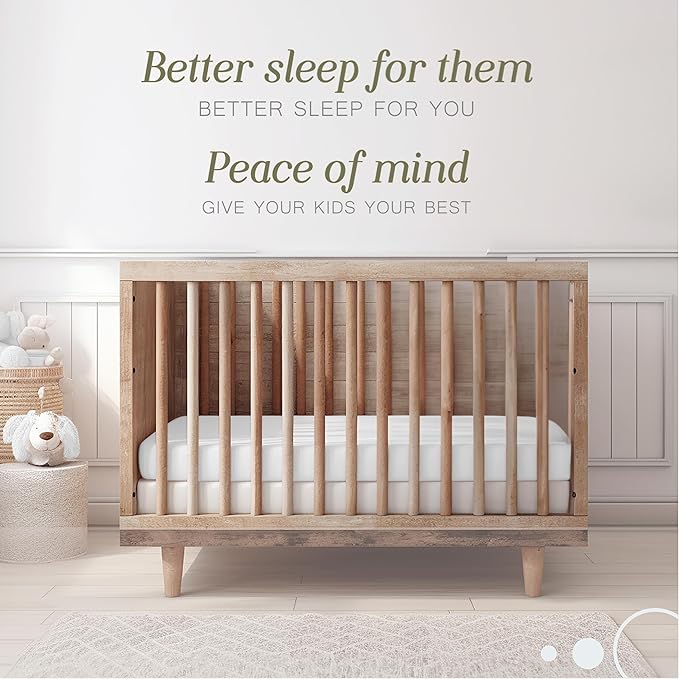 Bella Coterie Luxury Bamboo Viscose Crib Sheet | Organically Grown | Ultra Soft | Cooling for Better Sleep | Deep Pocket Fitted Sheet for Crib & Toddler Mattress | 100% Organically Grown [Grey Mist]