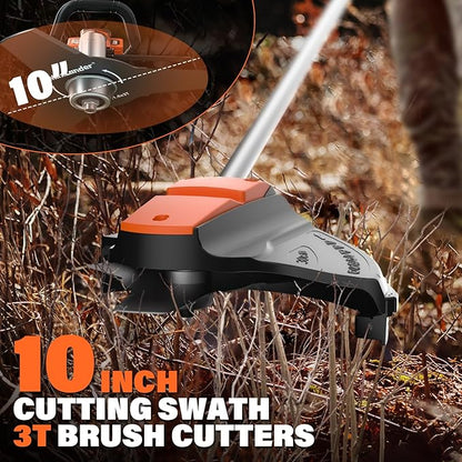 MAXLANDER 40V Weed Wacker Cordless, String Trimmer/Edger, Pole Saw, Hedge Trimmer and Brush Cutter, 4-in-1 Multi-Tool Kit with 2X20V 4.0Ah Battery and Charger
