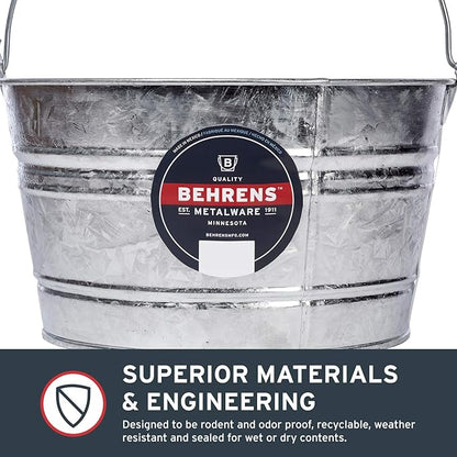 Behrens Hot-Dipped Galvanized Steel Utility Pail 4-1/4 Gallon