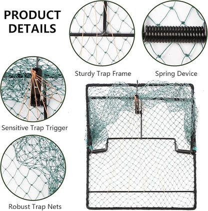 Humane Pigeon Trap,Bird Trap for Quail,Turkey,Net Traps (15.7x19.7 inch)