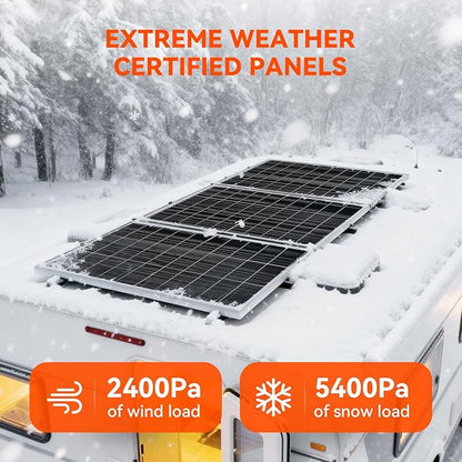 RICH SOLAR 150 Watt 12 Volt 18BB Cell Monocrystalline Solar Panel N-Type Cells High Efficiency Solar Module Charge Battery for RV Marine Boat Off Grid