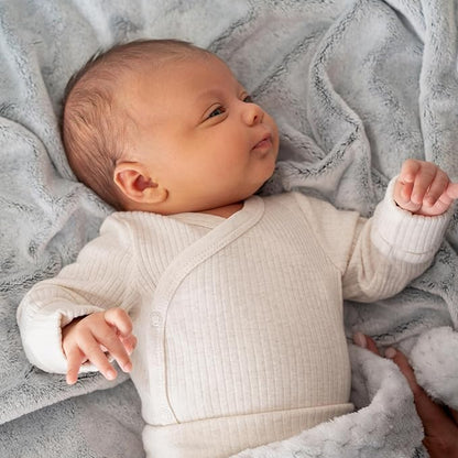 aden + anais Plush Blanket - Soft Minky Baby Blanket for Infants, Toddlers, Kids, for Crib, Stroller, Travel, Storm Grey