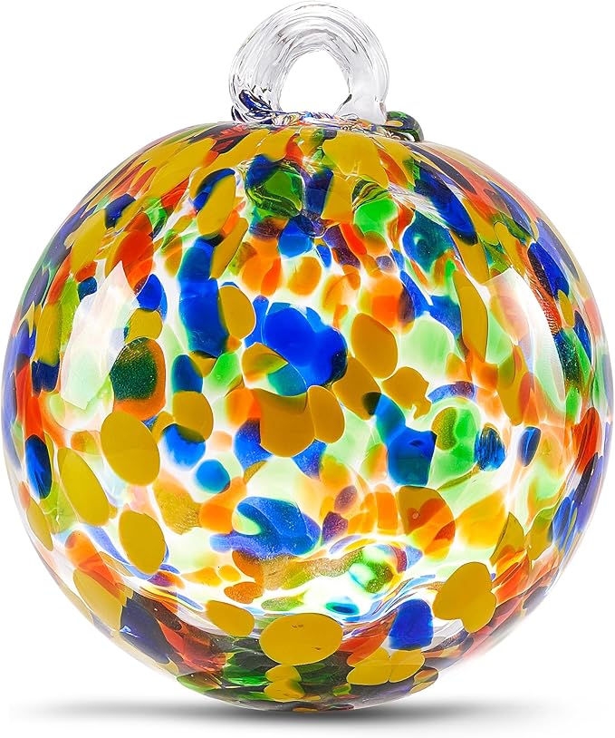 Hand Blown Glass Witch Ball,Glass Ball Ornament Hanging Garden Gazing Ball Indoor Outdoor Home Décor. (2)
