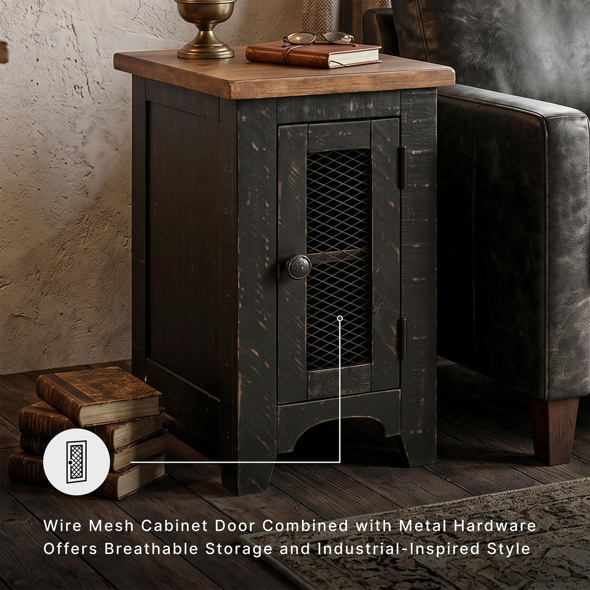 Valebeck Chairside End Table with Storage