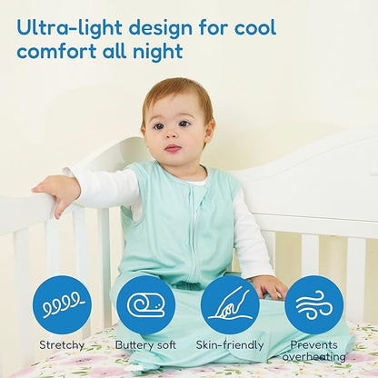 TotAha Sleep Sack 15-18-24 Months 0.5 TOG, Lightweight Summer Sleeping Sacks, Soft Babies Wearable Blanket with 2-way Zipper for Girl 3-Pack, 0.5 TOG