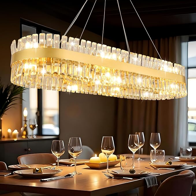 MADEM Modern Crystal Chandeliers, Contemporary Pendant Ceiling Light