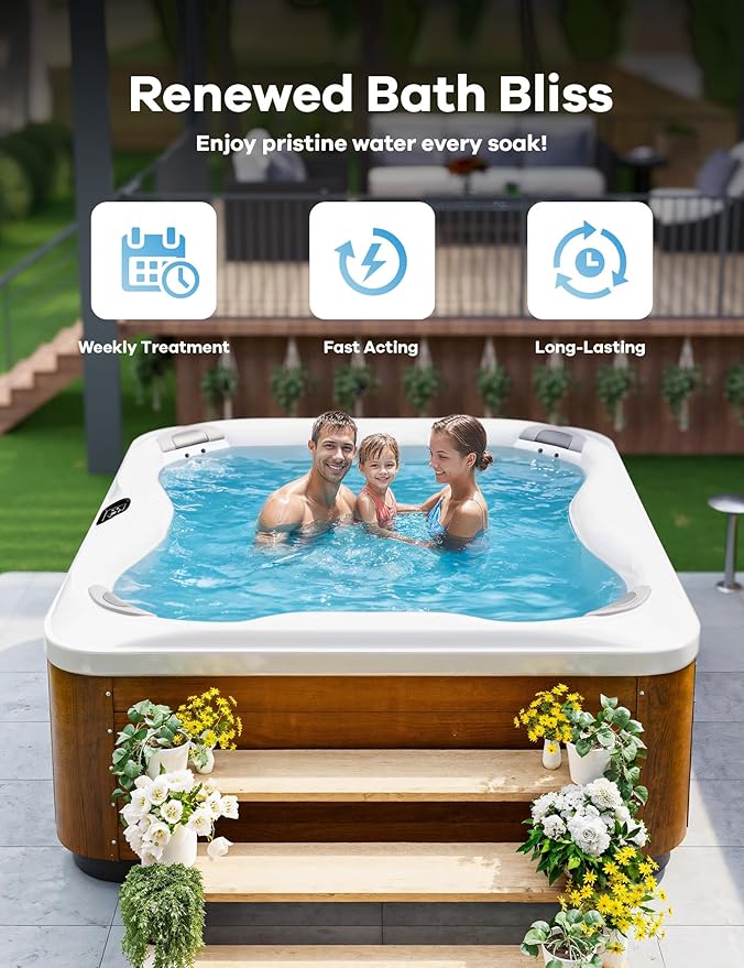 32 Oz Shock Oxidizer for Hot Tubs, Spa Chlorine-Free Shock Oxidizer, Suitable for All Spa & Hot Tubs Types