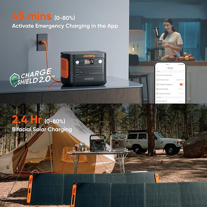 Jackery Explorer 1000 v2 Portable Power Station and Carrying Bag, 1070Wh LiFePO4 Battery,1500W AC/100W USB-C Output, 1 Hr Fast Charge, Solar Generator for for Outdoor, Camping
