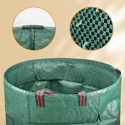 CAMPFIRE 3 Pack 72gallon Garden Waste Bags (H30, D26 Inches) With Handles, Heavy Duty Leaf Bags, Reusable Lawn Garden Bags And Yard Waste Bags, Suitable For Leaf Collectors