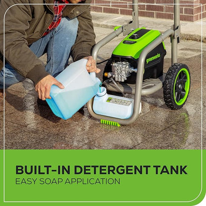Greenworks Pro Brushless 2300 PSI (SGS Certified) 2.3 GPM Max / 1.2 GPM Electric Pressure Washer (Foldable Handles, Rugged Steel Frame, 25 FT Hose, 35 FT GFCI Power Cord)