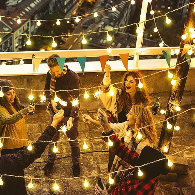 Globe String Lights Plug in 116 Ft. 200 LED 8 Modes