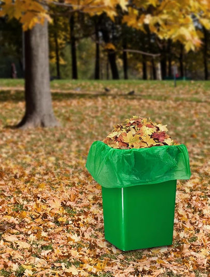 400 Count 100% Biodegradable and Compostable Trash Bags, 13-16 Gallon, 15 Microns, 24x24 Inches, Green Eco-Friendly