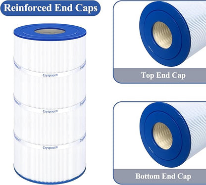 Cryspool® 07031 Filter Compatible with CCP240, R173572, Quantum-240, 178569, C-7469, PCC60, Ultral-A4, FC-1975, 4×60 Sq. Ft Pool Filter Cartridge, 4 Pack
