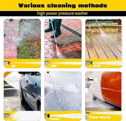 Aceup Energy 3400 PSI Gas Pressure Washer Gas Power Washer 2.6 GPM 212cc 1L Foam Cannon 4 Nozzles for Garden, Cars, Homes, Fences