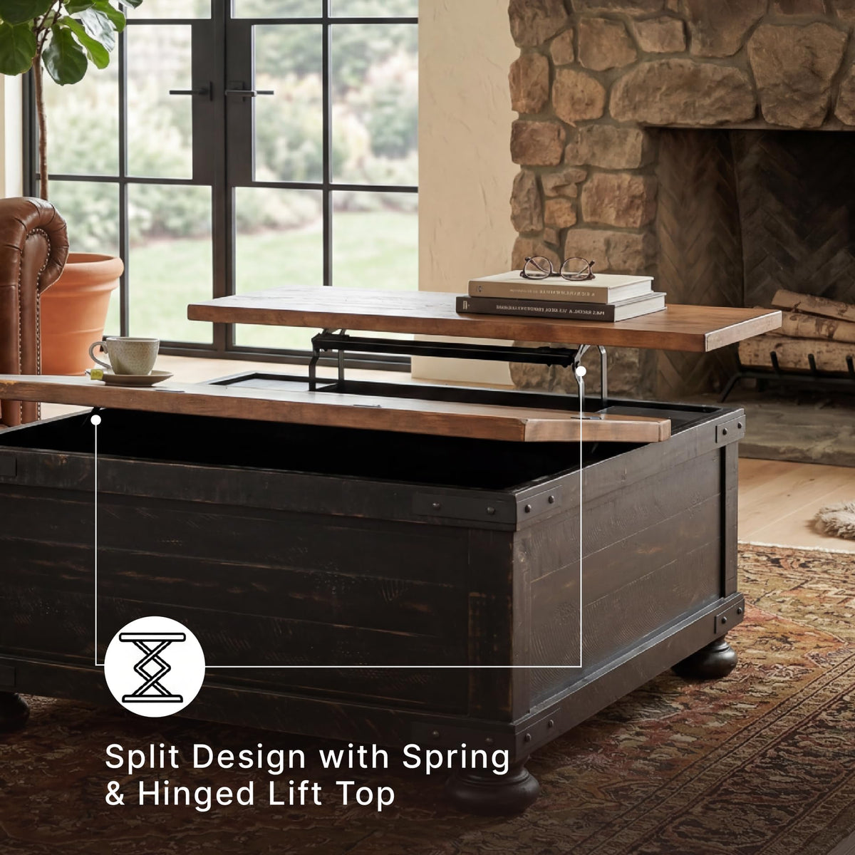 Lift Top Coffee Table with Storage