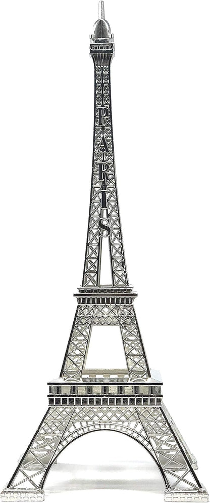 allgala 15" Eiffel Tower Statue Decor Alloy Metal, Silver
