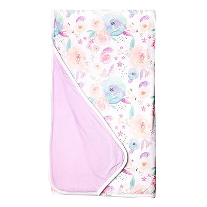 Copper Pearl Jumbo 3-Layer Baby Blanket: Soft Quilts for Boys & Girls | Breathable, Cozy Toddler Blanket | Newborn Quilt | 46x46 Premium Polyester/Rayon | Bloom