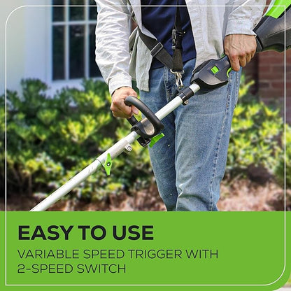 Greenworks 80V 16" Brushless Cordless (Attachment Capable) String Trimmer, 2.5Ah Battery and Charger Included