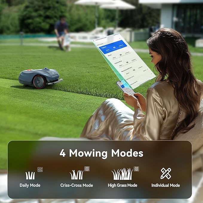 Neomow X SE Robot Lawn Mower Perimeter Wire Free for 0.75 Acre 3D LiDAR SLAM+Vision Mapping Robotic Lawnmower with 4G, No RTK Station Required, AI Accurate Obstacle Avoidance, App Control, Anti-Theft