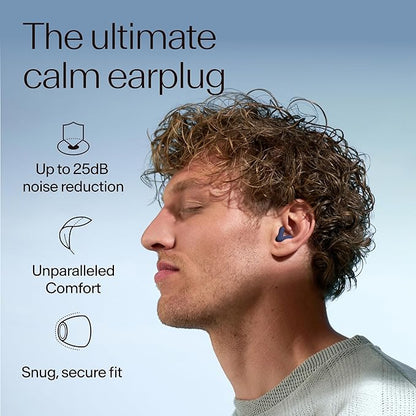 Alpine Silence Earplugs for Sleep, Focus & Travel - V-Shape Fit & Soft Oval Tips – 4 Sizes XS/S/M/L - Comfortable, Reusable Hearing Protection - 22dB – Midnight Blue