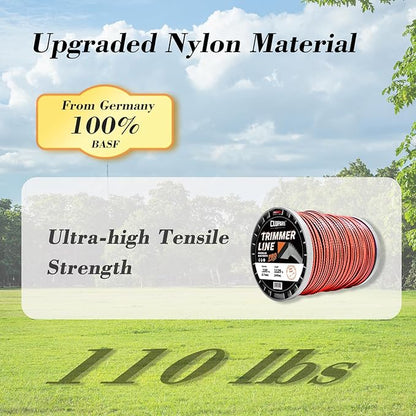Cluparis 5-Pound 105 Heavy Duty Sawtooth Trimmer Line, 0.105" x 1129-Foot Sawtooth Weed Eater String Fits Medium & Heavy Grass & Weeds,105 Trimmer String Weed Wacker for Weedeater Line of Nylon