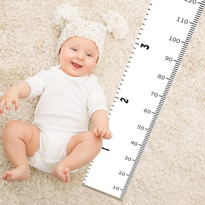Personalized Baby Height Growth Chart for Kids Child Toddler Boys Girls, Canvas Print Growth Chart for Wall Room Nursery Decor, Hangable and Removable Growing Record Measuring Wall Ruler for Bedroom