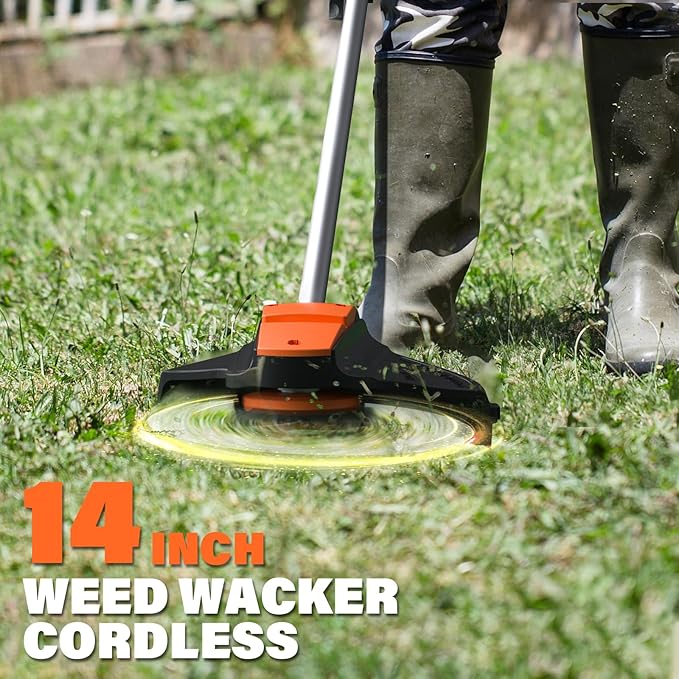 MAXLANDER 40V Weed Wacker Cordless, String Trimmer/Edger, Pole Saw, Hedge Trimmer and Brush Cutter, 4-in-1 Multi-Tool Kit with 2X20V 4.0Ah Battery and Charger