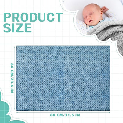 Frienda 4 Pcs Baby Fuzzy Blanket Fluffy Baby Blanket for Boys Girls Soft Warm Infant Newborn Toddler Receiving Nursery Bed Supplies, 32 x 24 Inch(Light Color)