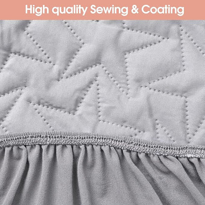 Waterproof Crib Mattress Protector Pad - 2-Pack Fitted Sheets - Soft Quilted Toddler Mattress Covers for Standard Baby Crib