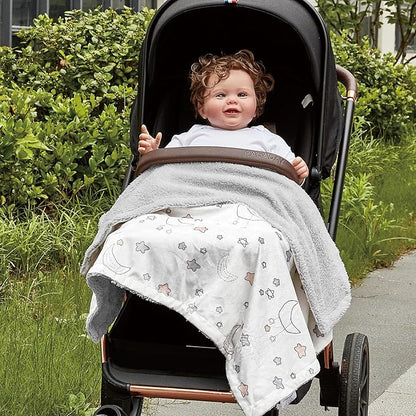 CREVENT 30''X40'' Cute Cozy Fluffy Warm Baby Blanket for Girls Boys Infants Toddlers' Bedding/Crib/Cot/Stroller, Baby Shower Birthday Newborn's Gift - Good Night