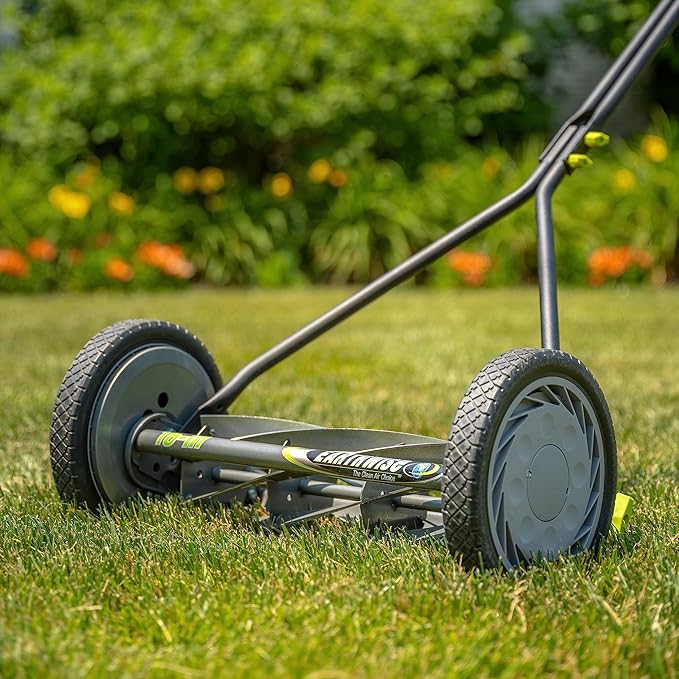 Earthwise 1715-16EW 16-Inch 7-Blade Push Reel Lawn Mower, Grey