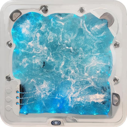 Scenic Outdoor Hot Tub, 6-Person 69-Jet Lounger 4-Pump Spa with Triple Water Columns and Bluetooth Stereo by Essential Hot Tubs