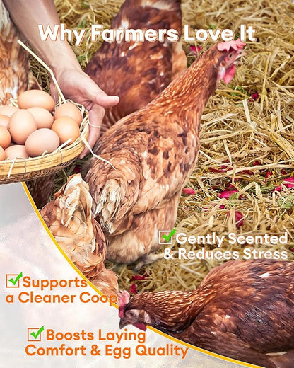 BUCATSTATE Chicken Nesting Herbs 21.1oz, Nesting Herbs for Chicken Coop with 10 Dried Floral Poultry Herbs, Nest Box Aromatic Refresher to Increase Egg Production