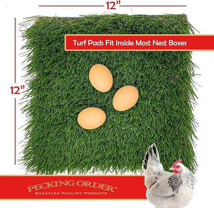 Pecking Order Nest Box Turf - 3 Pack, Green